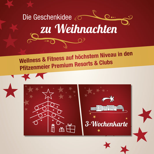 3-Wochenkarte als Weihnachtsgeschenk für die Pfitzenmeier Premium Resorts & Clubs