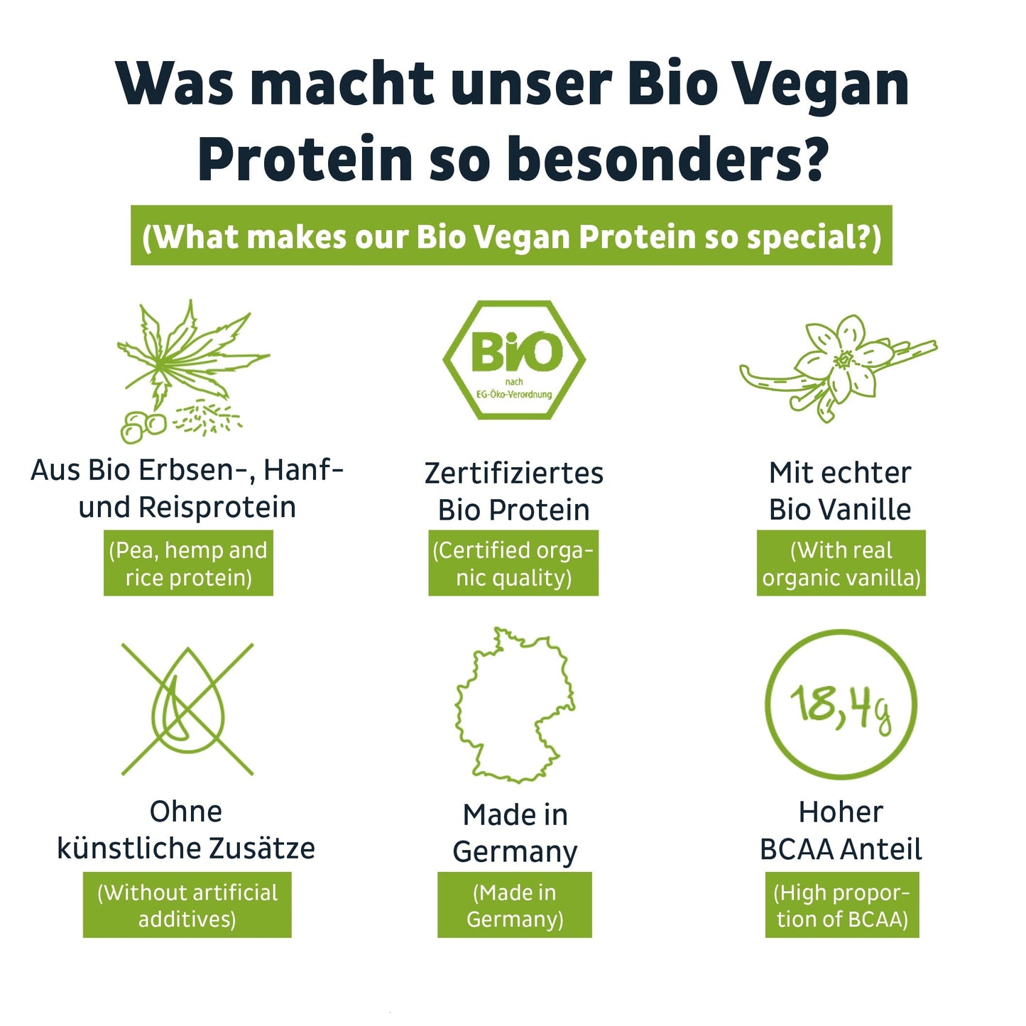 Bio Veganes Protein Pulver (o. Soja)